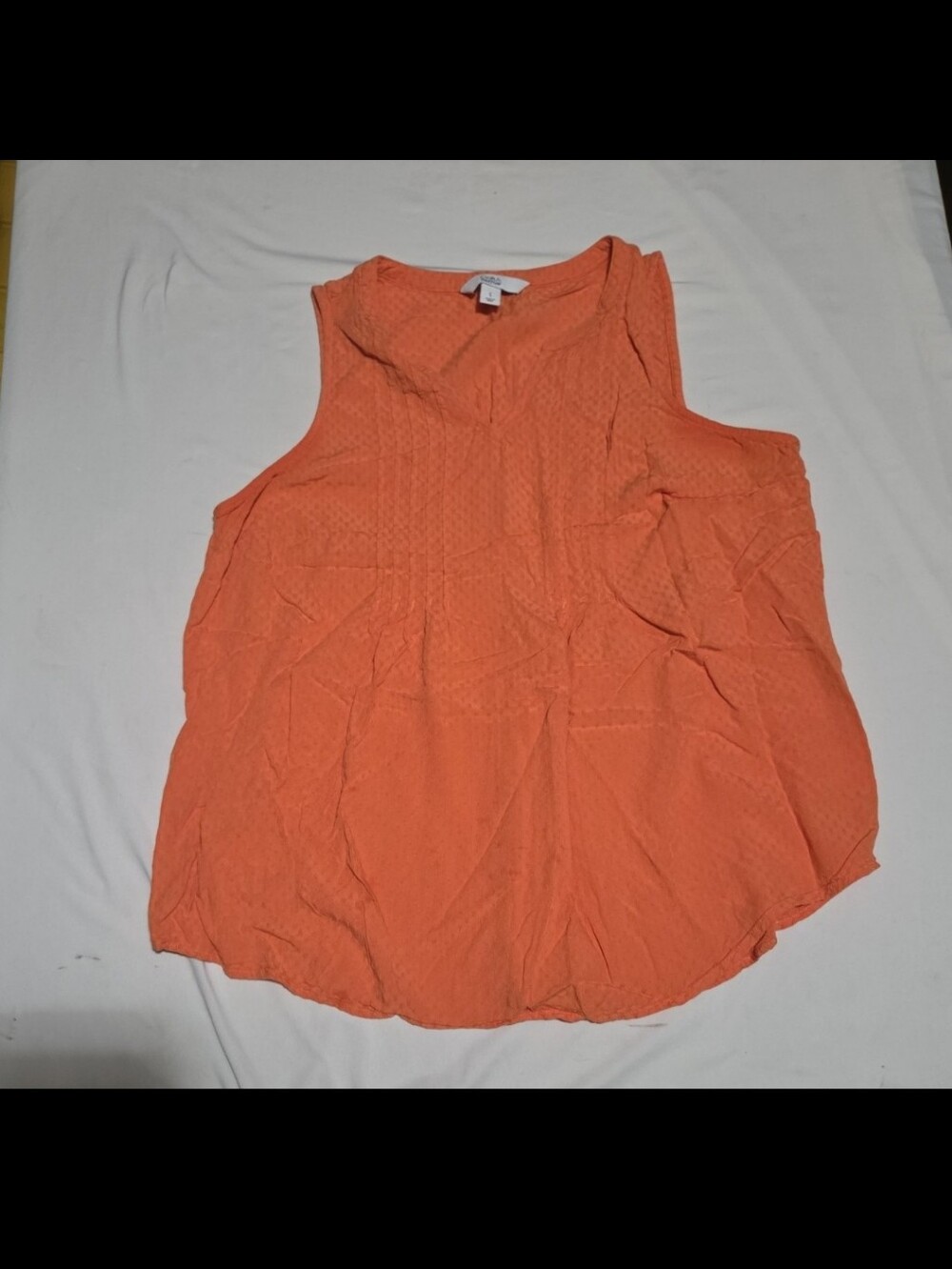 Croft & barrow Women's small orange polkadot blouse #29